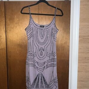 Adrianna Papell Beaded Lavender Dress